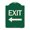 Signmission Exit with Left Arrow Heavy-Gauge Aluminum Architectural Sign, 24" H, 18" L, G-1824-24521 A-DES-G-1824-24521